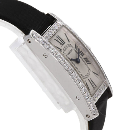 CARTIER カルティエ WB706631 タンクアメリカン SM ベゼルダイヤモンド 腕時計 K18WG レディース 中古