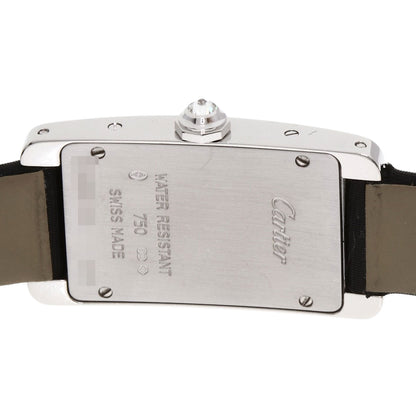 CARTIER カルティエ WB706631 タンクアメリカン SM ベゼルダイヤモンド 腕時計 K18WG レディース 中古