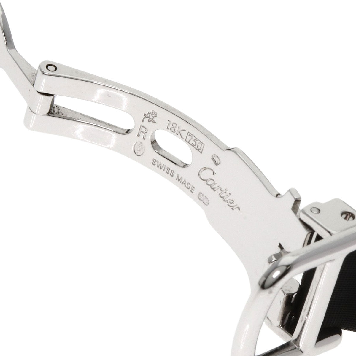 CARTIER カルティエ WB706631 タンクアメリカン SM ベゼルダイヤモンド 腕時計 K18WG レディース 中古