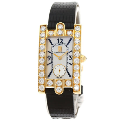 HARRY WINSTON ハリーウィンストン 310LQG アヴェニュー クラシック 腕時計 K18YG レディース 中古