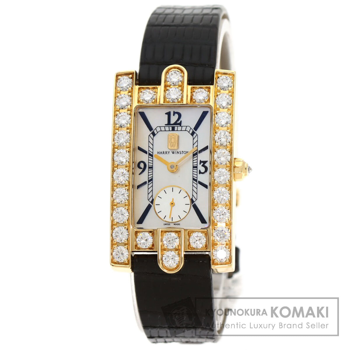 HARRY WINSTON ハリーウィンストン 310LQG アヴェニュー クラシック 腕時計 K18YG レディース 中古