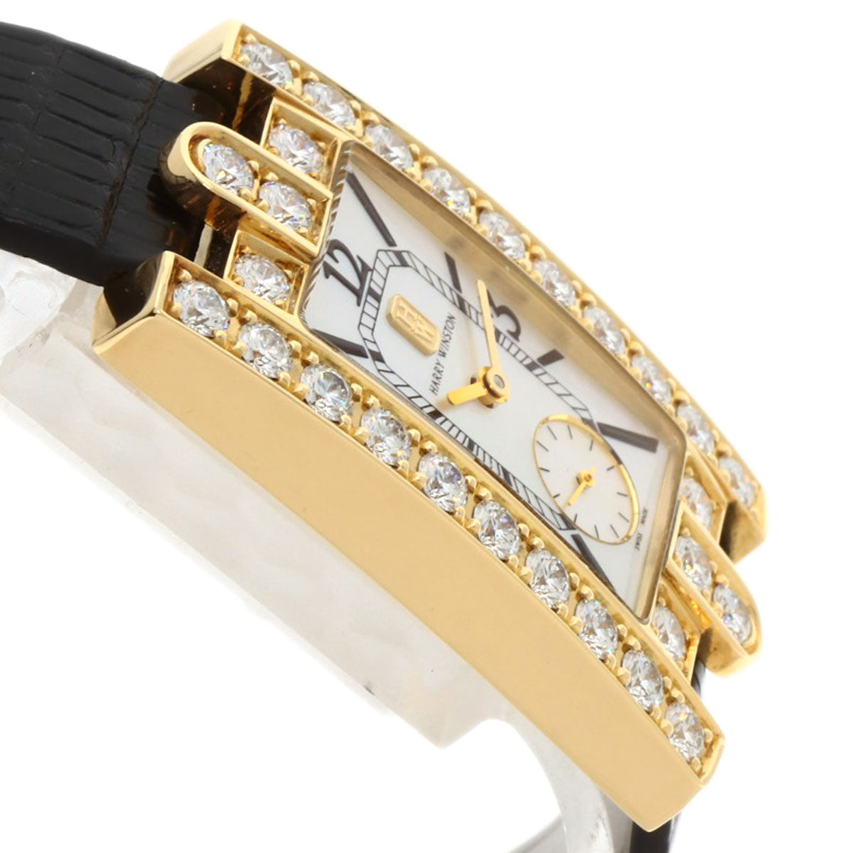 HARRY WINSTON ハリーウィンストン 310LQG アヴェニュー クラシック 腕時計 K18YG レディース 中古