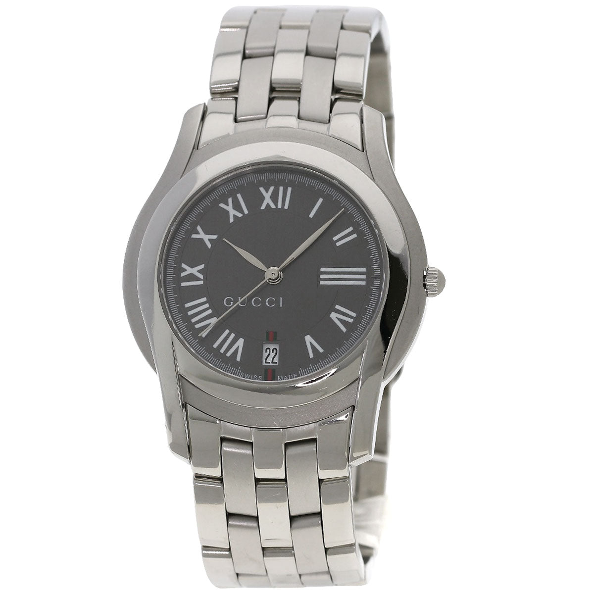 GUCCI グッチ 5500M ラウンドフェイス 腕時計 SS メンズ 中古