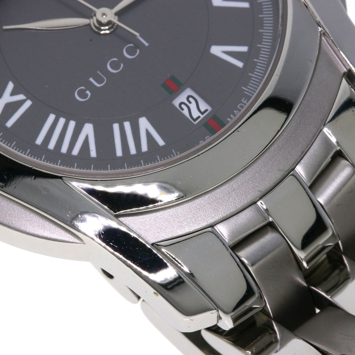 GUCCI グッチ 5500M ラウンドフェイス 腕時計 SS メンズ 中古