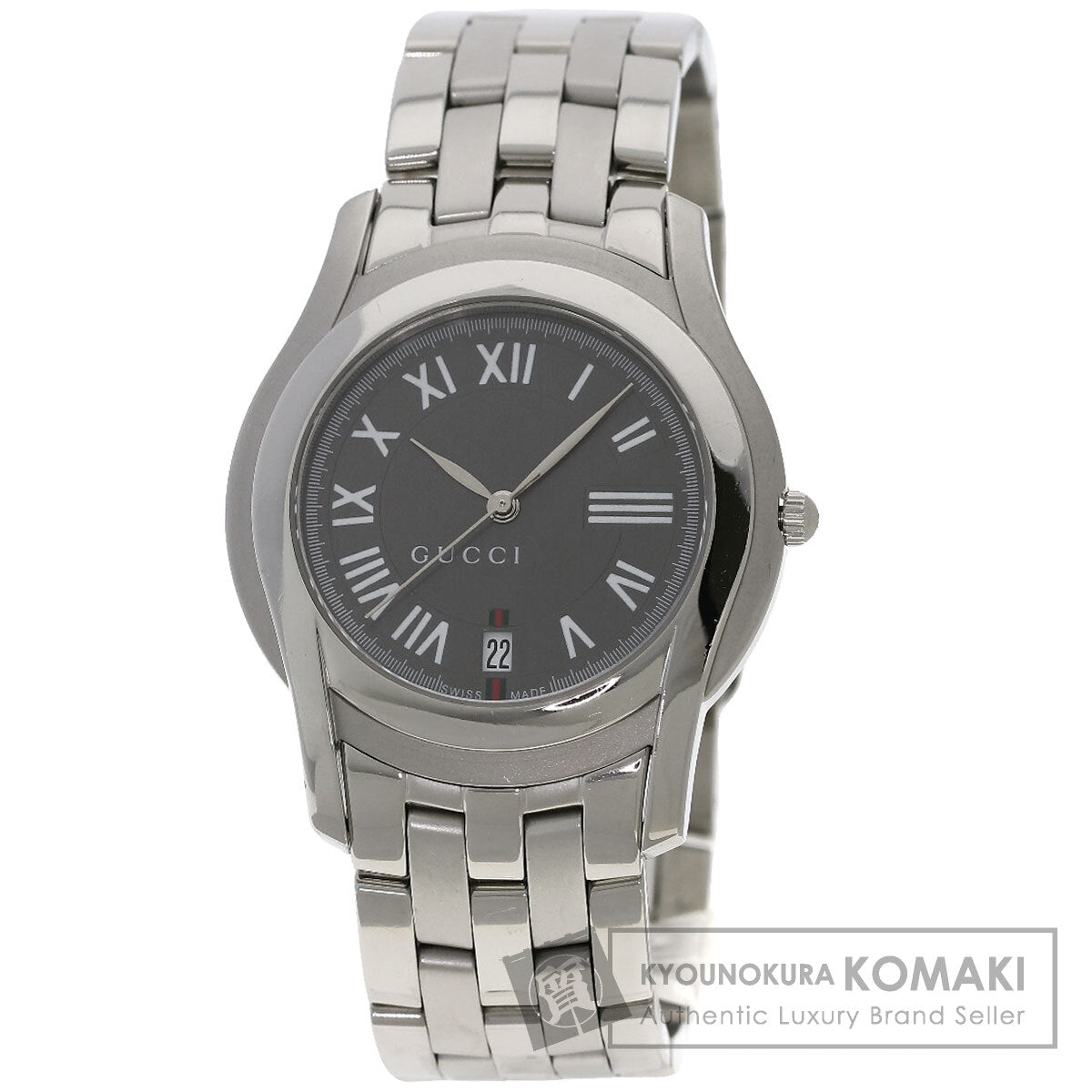 GUCCI グッチ 5500M ラウンドフェイス 腕時計 SS メンズ 中古