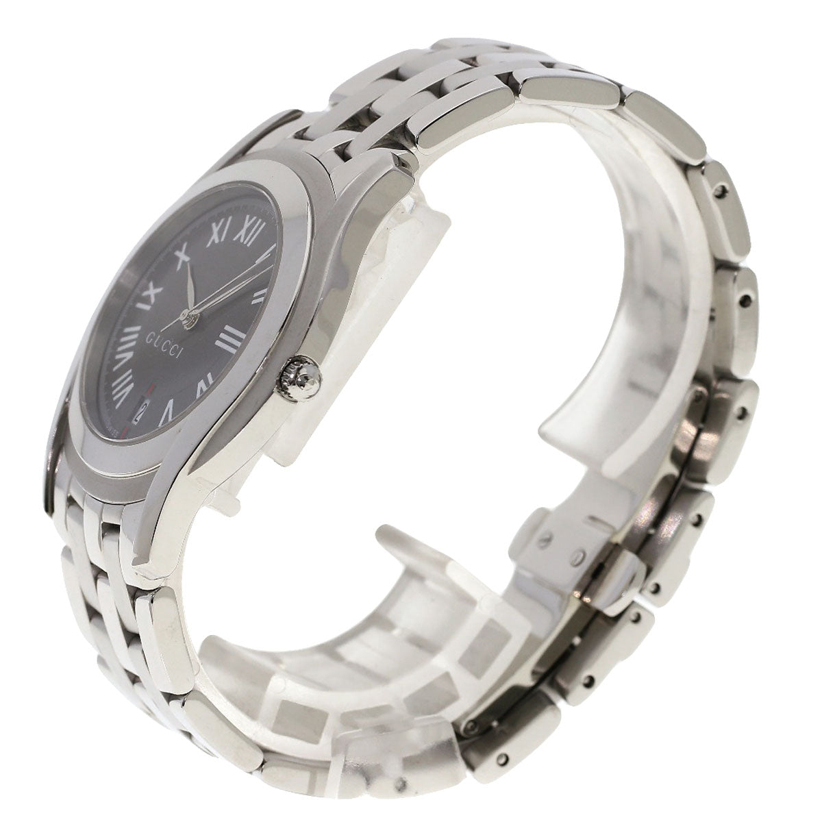 GUCCI グッチ 5500M ラウンドフェイス 腕時計 SS メンズ 中古