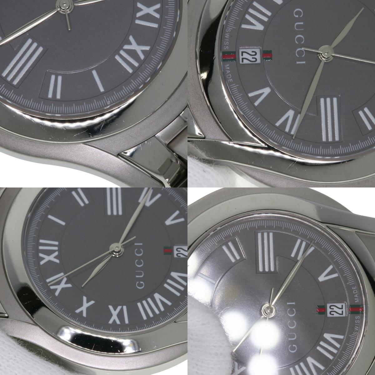 GUCCI グッチ 5500M ラウンドフェイス 腕時計 SS メンズ 中古