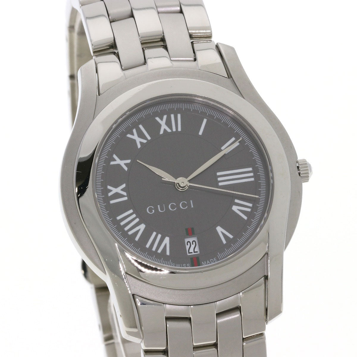 GUCCI グッチ 5500M ラウンドフェイス 腕時計 SS メンズ 中古