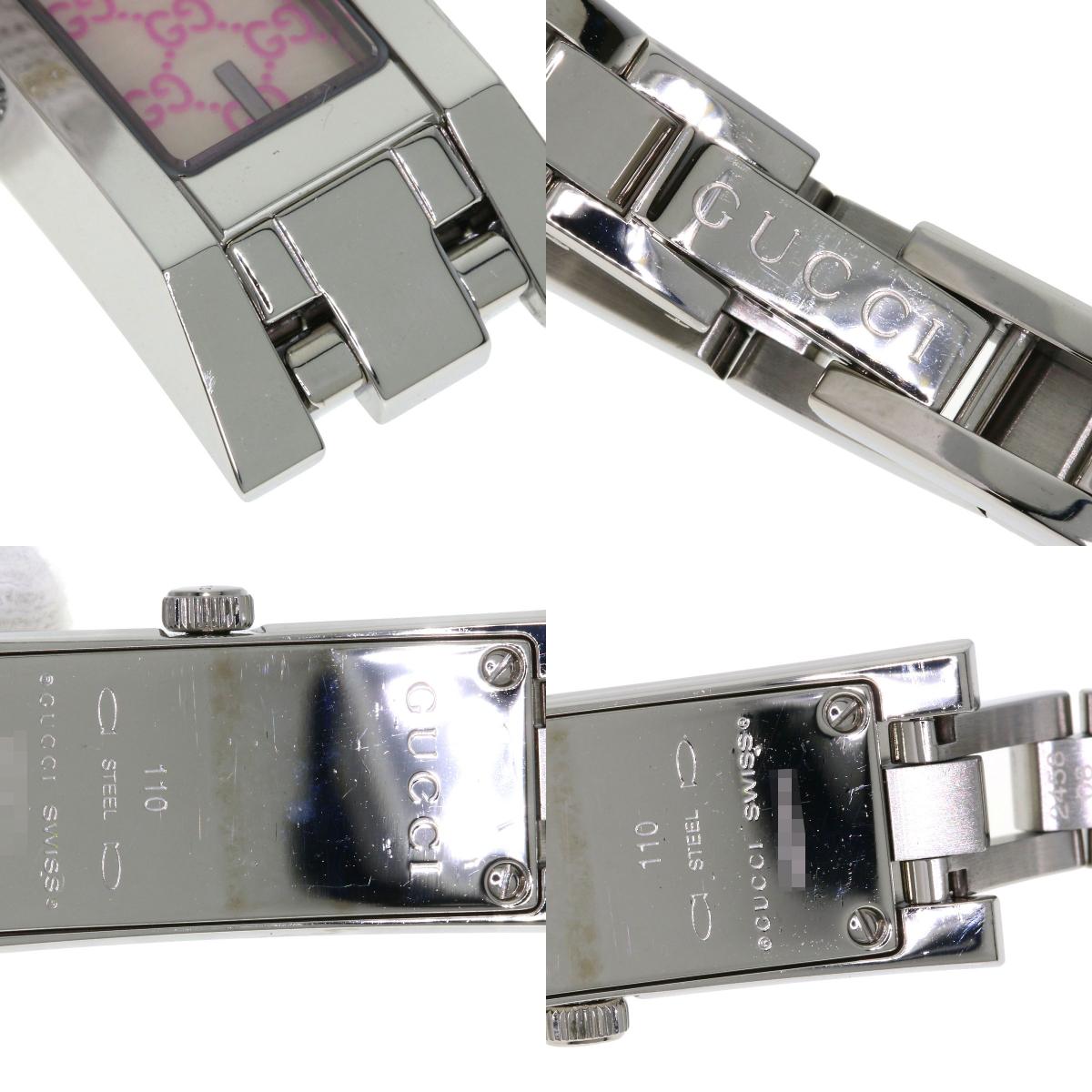 GUCCI グッチ YA110 スクエアフェイス 腕時計 SS レディース 中古