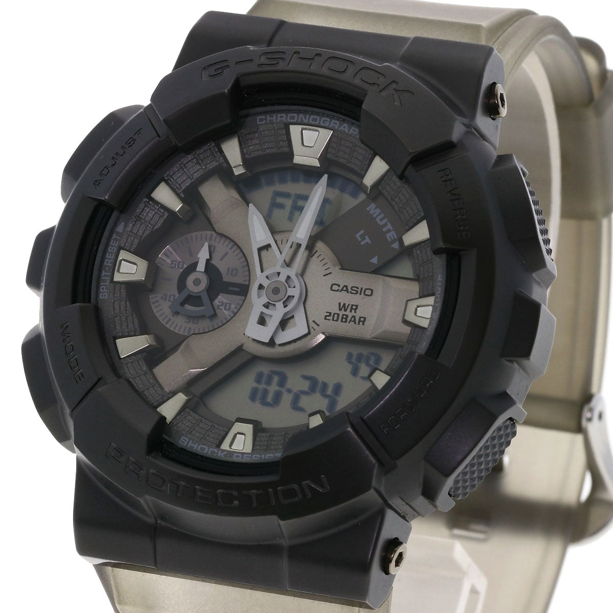 CASIO カシオ GM-110MF Gショック メタルカバード MIDNIGHT FOG 真夜中の霧 腕時計 SS メンズ 中古