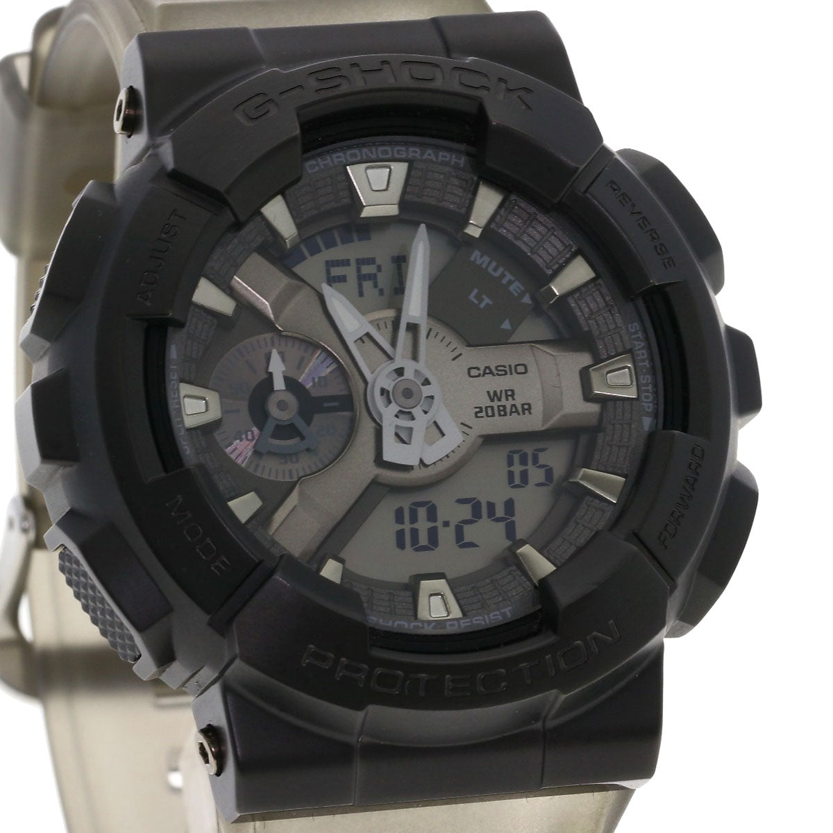CASIO カシオ GM-110MF Gショック メタルカバード MIDNIGHT FOG 真夜中の霧 腕時計 SS メンズ 中古
