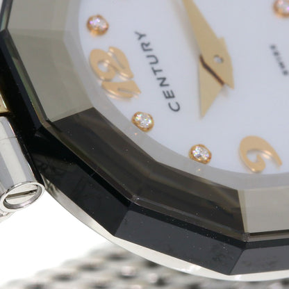 CENTURY センチュリー プライムタイム 8P ダイヤモンド 腕時計 SS レディース 中古
