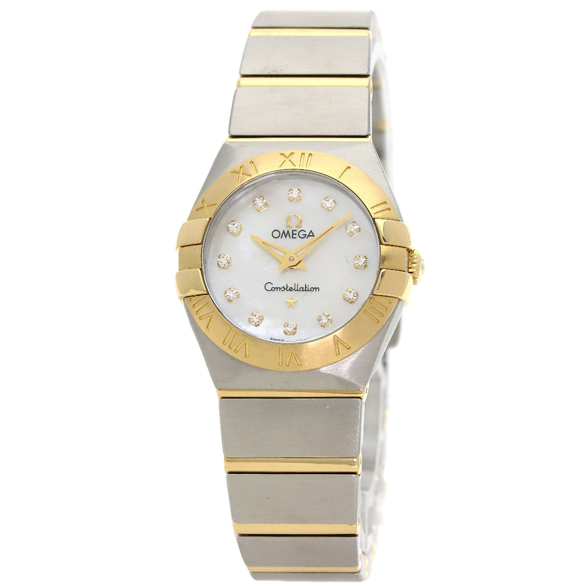 OMEGA オメガ 123.20.24.60.55.002 コンステレーション 12P ダイヤモンド 腕時計 SS レディース 中古