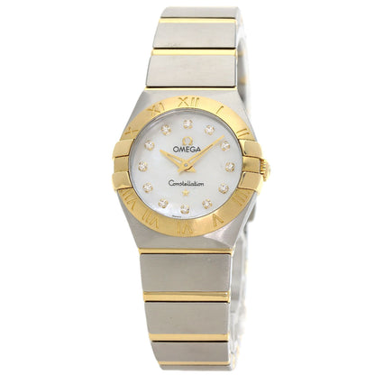 OMEGA オメガ 123.20.24.60.55.002 コンステレーション 12P ダイヤモンド 腕時計 SS レディース 中古