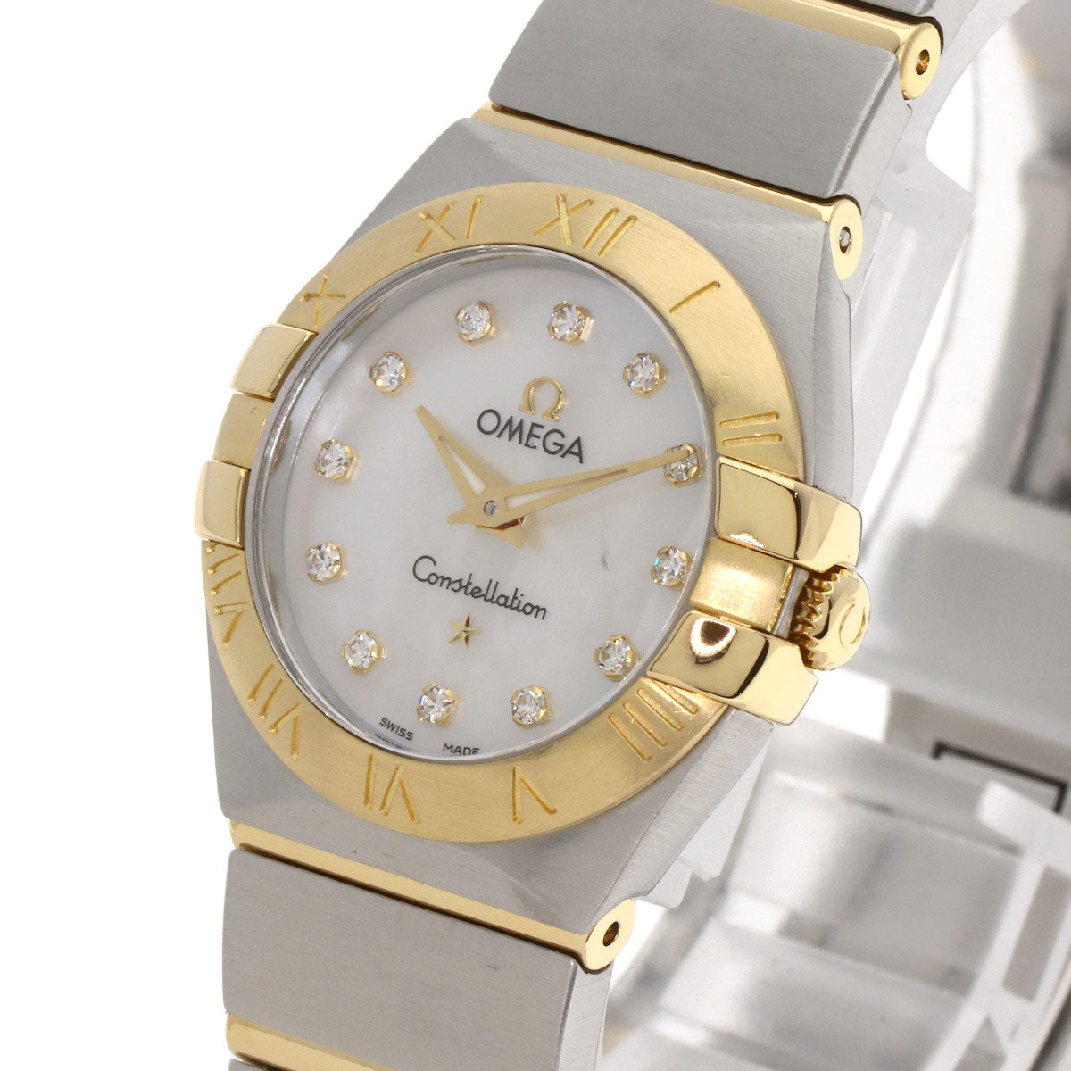 OMEGA オメガ 123.20.24.60.55.002 コンステレーション 12P ダイヤモンド 腕時計 SS レディース 中古