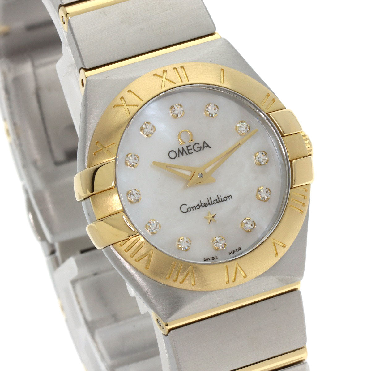 OMEGA オメガ 123.20.24.60.55.002 コンステレーション 12P ダイヤモンド 腕時計 SS レディース 中古