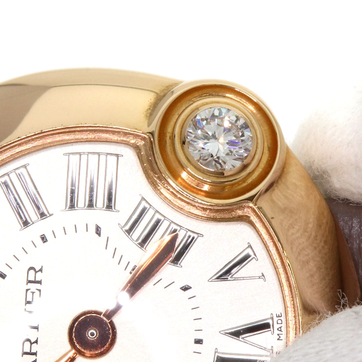 CARTIER カルティエ WGBL0004 バロン ブラン ドゥ カルティエ 26mm 腕時計 K18PG レディース 中古