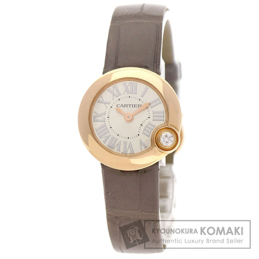 CARTIER カルティエ WGBL0004 バロン ブラン ドゥ カルティエ 26mm 腕時計 K18PG レディース 中古