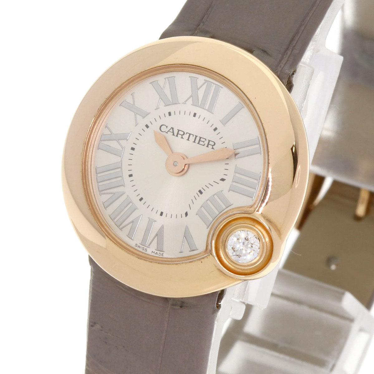 CARTIER カルティエ WGBL0004 バロン ブラン ドゥ カルティエ 26mm 腕時計 K18PG レディース 中古