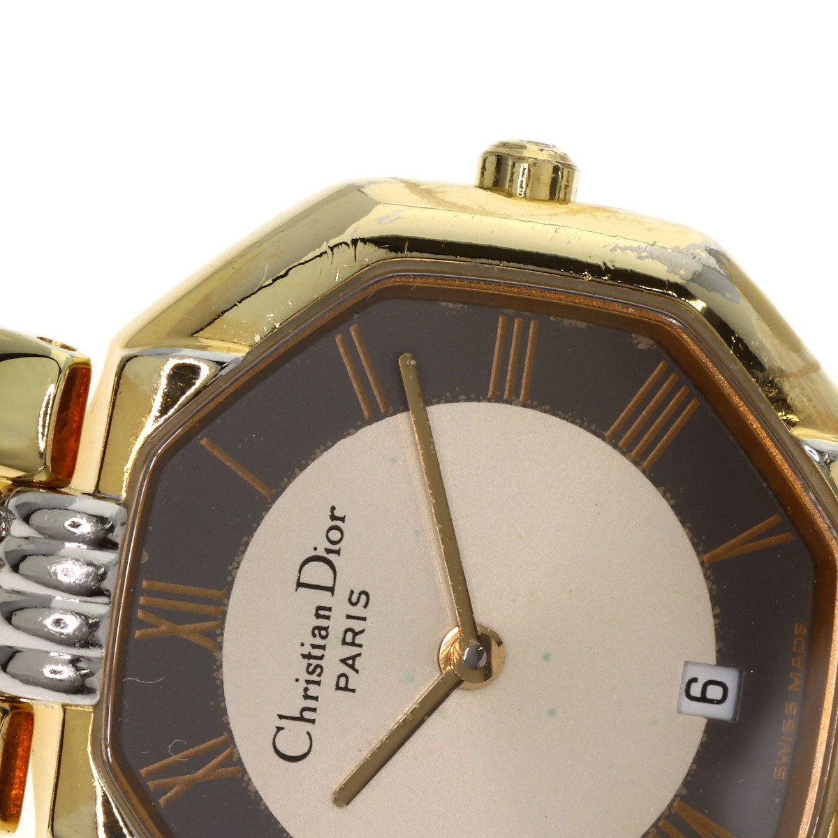 CHRISTIAN DIOR クリスチャンディオール D48-133 オクタゴン 腕時計 SS レディース 中古