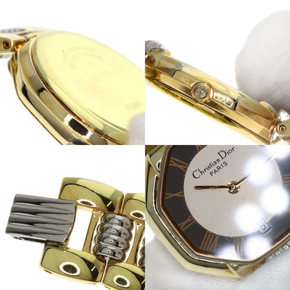 CHRISTIAN DIOR クリスチャンディオール D48-133 オクタゴン 腕時計 SS レディース 中古