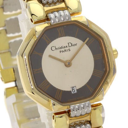 CHRISTIAN DIOR クリスチャンディオール D48-133 オクタゴン 腕時計 SS レディース 中古