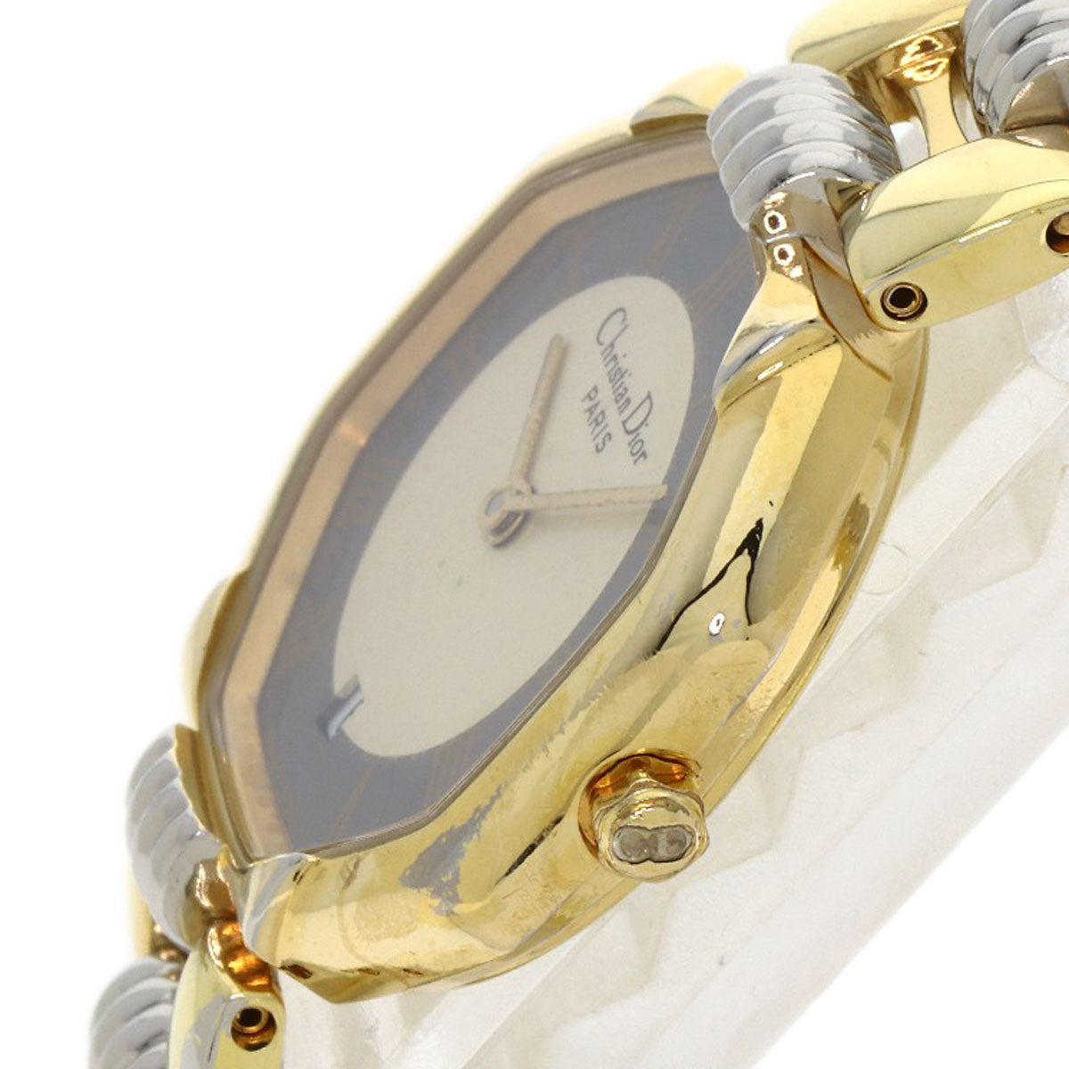 CHRISTIAN DIOR クリスチャンディオール D48-133 オクタゴン 腕時計 SS レディース 中古