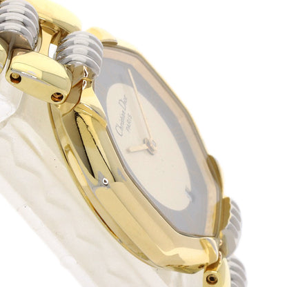 CHRISTIAN DIOR クリスチャンディオール D48-133 オクタゴン 腕時計 SS レディース 中古
