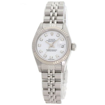 ROLEX ロレックス 79174G デイトジャスト 10P ダイヤモンド 腕時計 SS レディース 中古
