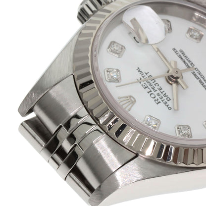 ROLEX ロレックス 79174G デイトジャスト 10P ダイヤモンド 腕時計 SS レディース 中古