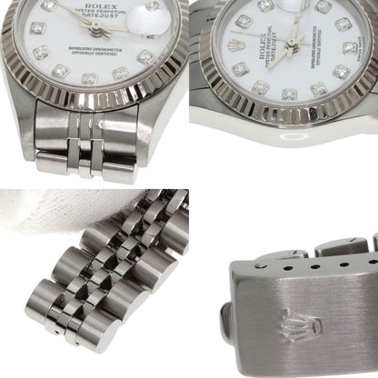 ROLEX ロレックス 79174G デイトジャスト 10P ダイヤモンド 腕時計 SS レディース 中古