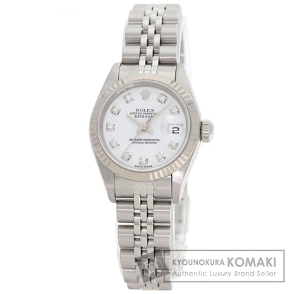 ROLEX ロレックス 79174G デイトジャスト 10P ダイヤモンド 腕時計 SS レディース 中古