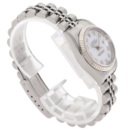 ROLEX ロレックス 79174G デイトジャスト 10P ダイヤモンド 腕時計 SS レディース 中古