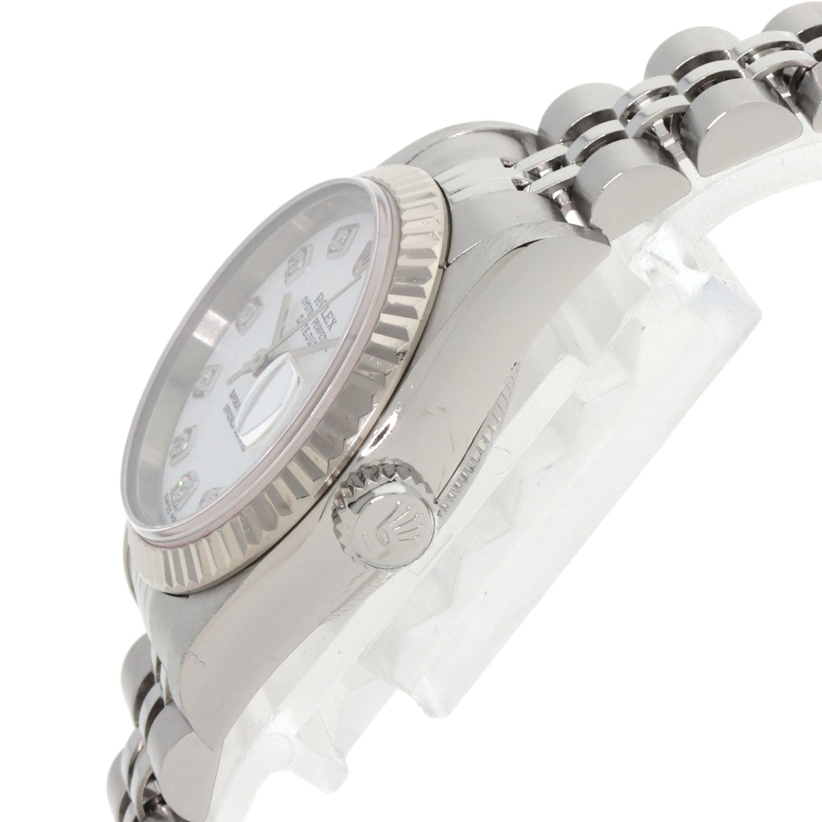 ROLEX ロレックス 79174G デイトジャスト 10P ダイヤモンド 腕時計 SS レディース 中古