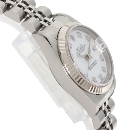 ROLEX ロレックス 79174G デイトジャスト 10P ダイヤモンド 腕時計 SS レディース 中古