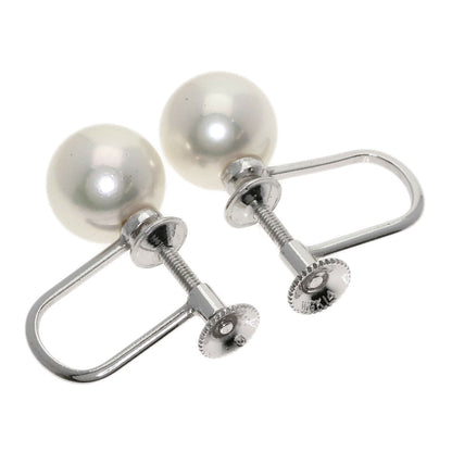 MIKIMOTO ミキモト パール 真珠 イヤリング K14WG レディース 中古