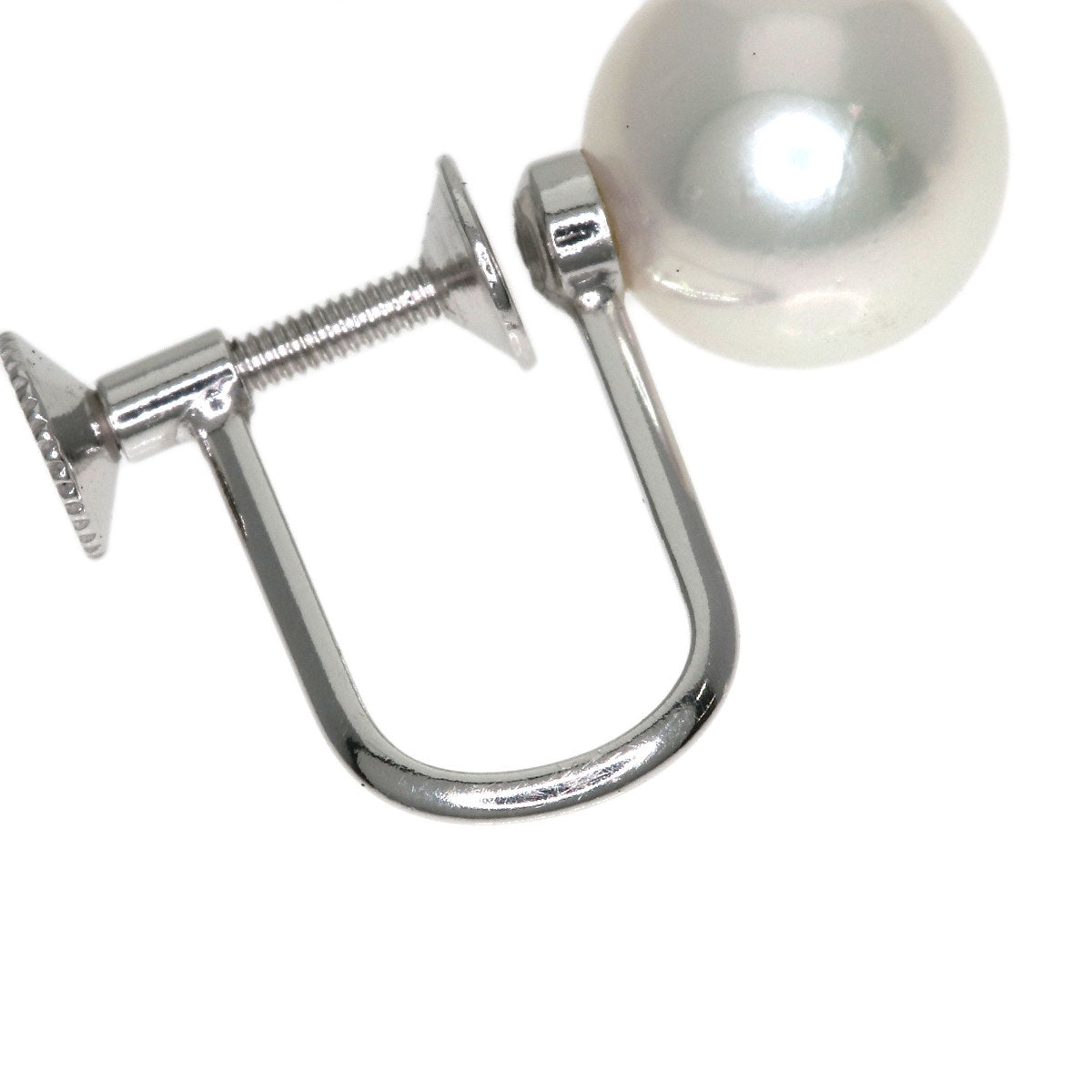 MIKIMOTO ミキモト パール 真珠 イヤリング K14WG レディース 中古