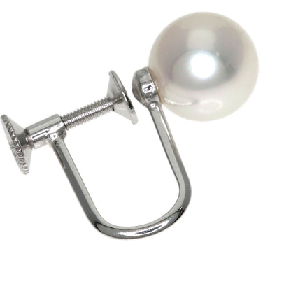 MIKIMOTO ミキモト パール 真珠 イヤリング K14WG レディース 中古