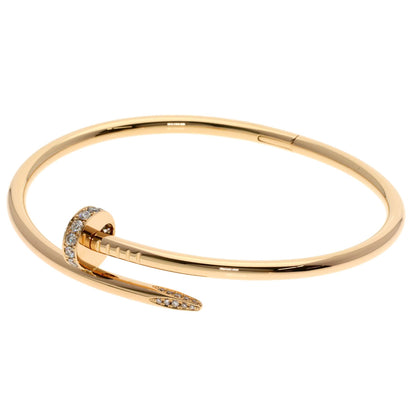 CARTIER カルティエ ジュスト アン クル クラシックモデル ダイヤモンド #19 ブレスレット K18PG レディース 中古