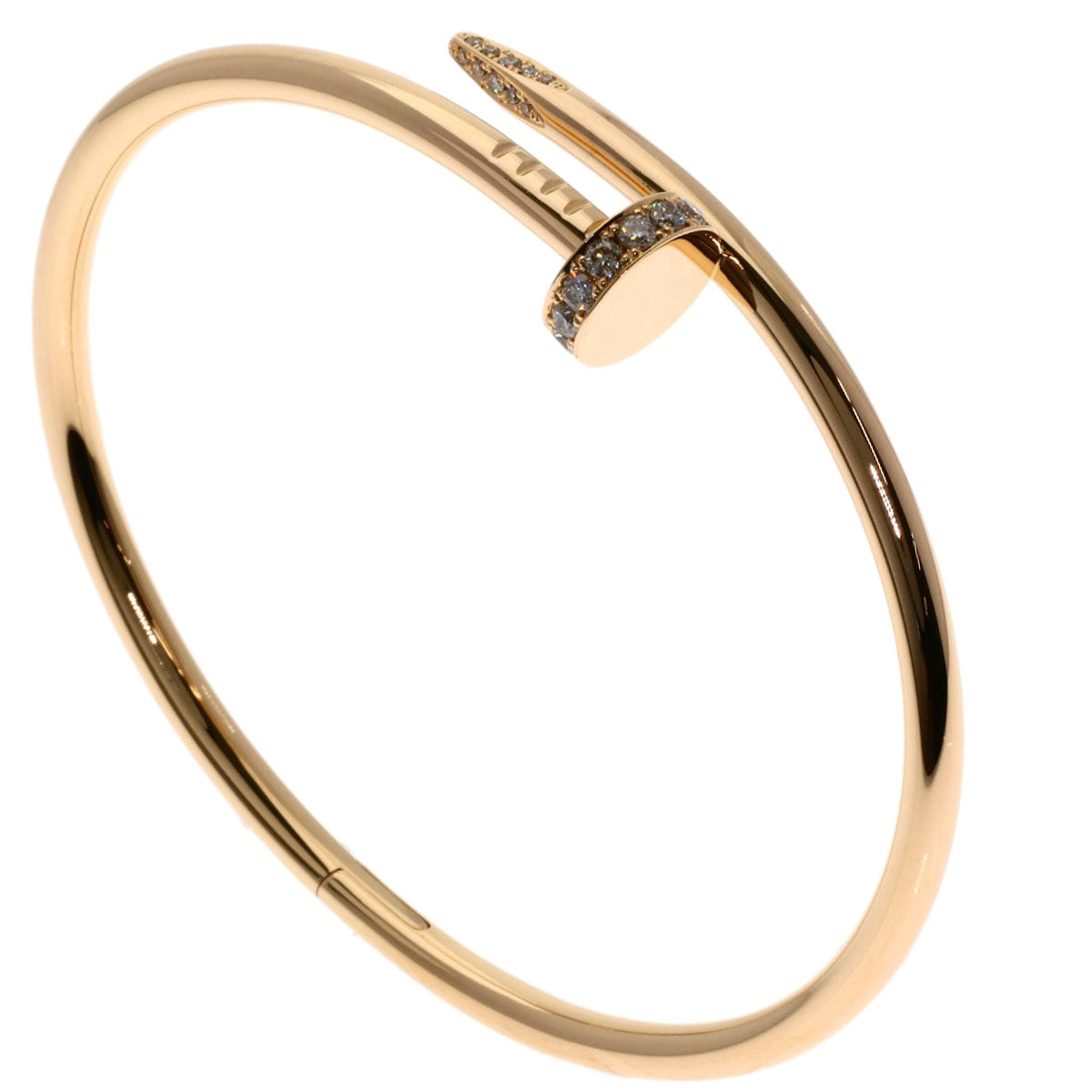 CARTIER カルティエ ジュスト アン クル クラシックモデル ダイヤモンド #19 ブレスレット K18PG レディース 中古