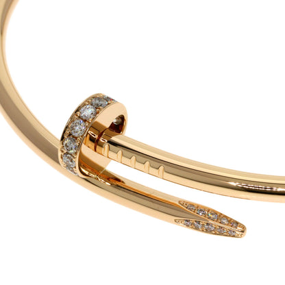 CARTIER カルティエ ジュスト アン クル クラシックモデル ダイヤモンド #19 ブレスレット K18PG レディース 中古