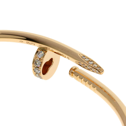 CARTIER カルティエ ジュスト アン クル クラシックモデル ダイヤモンド #19 ブレスレット K18PG レディース 中古
