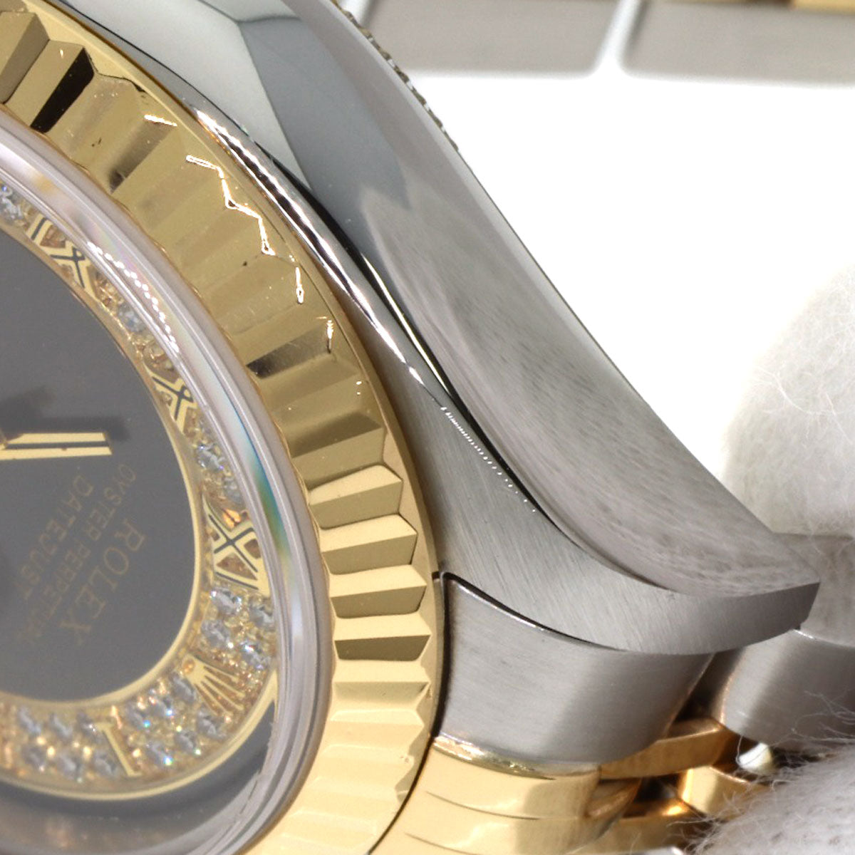 ROLEX ロレックス 79173MR デイトジャスト ミリヤード ダイヤモンド 腕時計 SS レディース 中古