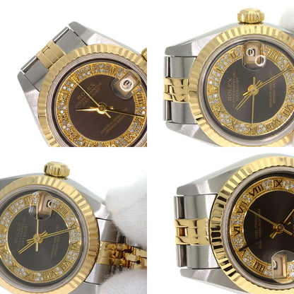 ROLEX ロレックス 79173MR デイトジャスト ミリヤード ダイヤモンド 腕時計 SS レディース 中古