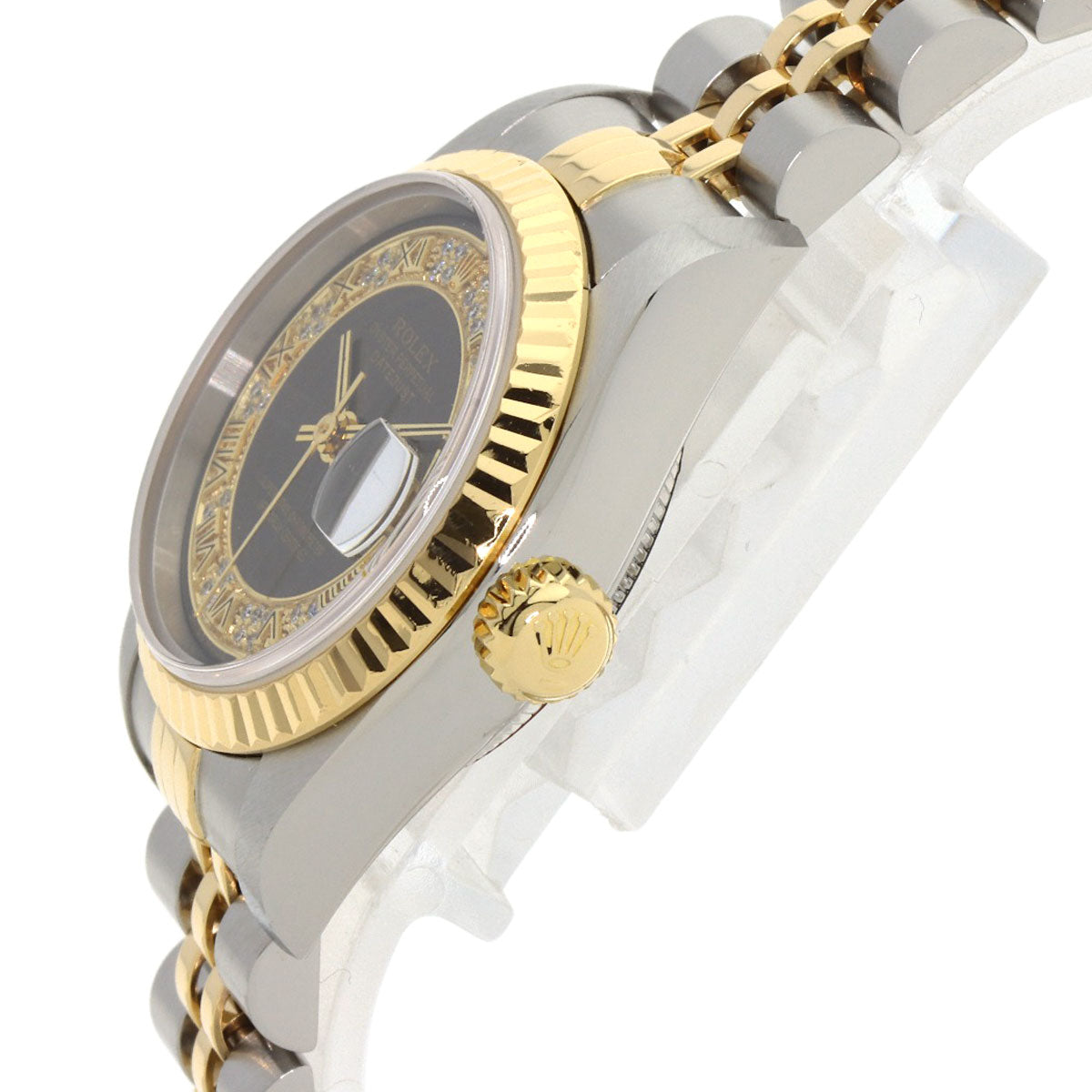 ROLEX ロレックス 79173MR デイトジャスト ミリヤード ダイヤモンド 腕時計 SS レディース 中古