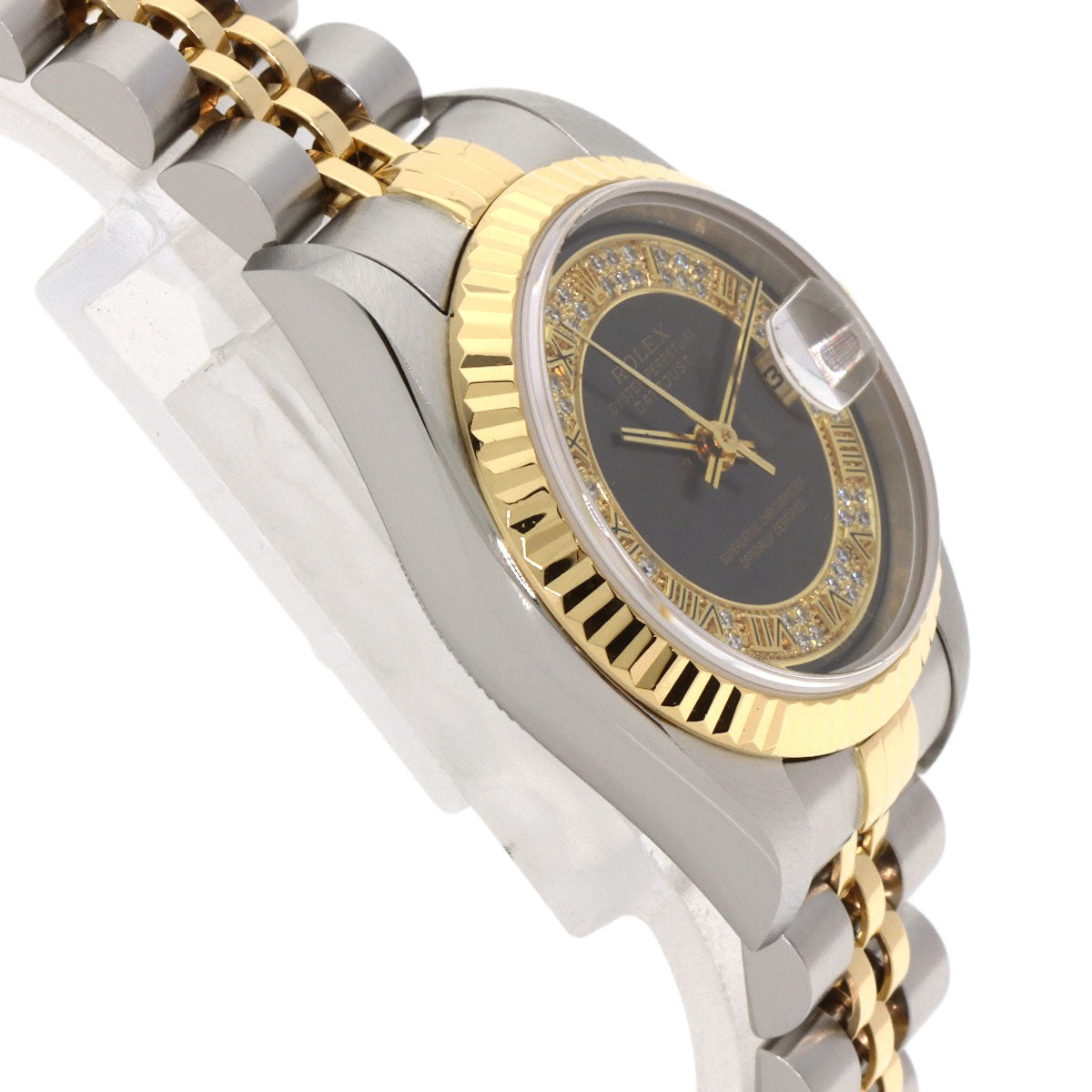 ROLEX ロレックス 79173MR デイトジャスト ミリヤード ダイヤモンド 腕時計 SS レディース 中古