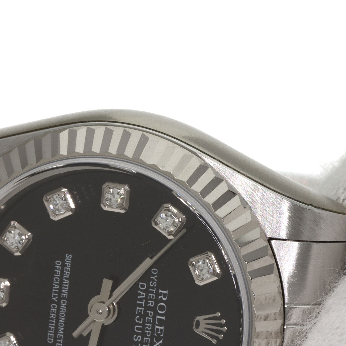 ROLEX ロレックス 79174G デイトジャスト 10P ダイヤモンド 腕時計 SS レディース 中古