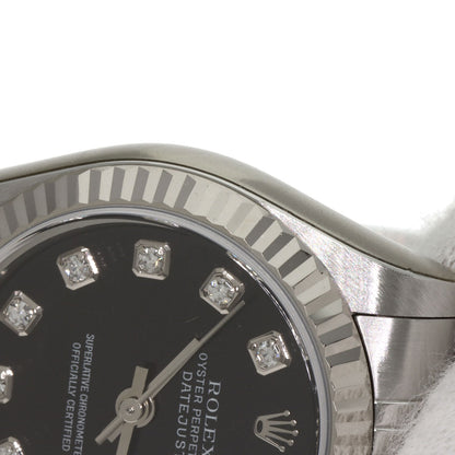 ROLEX ロレックス 79174G デイトジャスト 10P ダイヤモンド 腕時計 SS レディース 中古