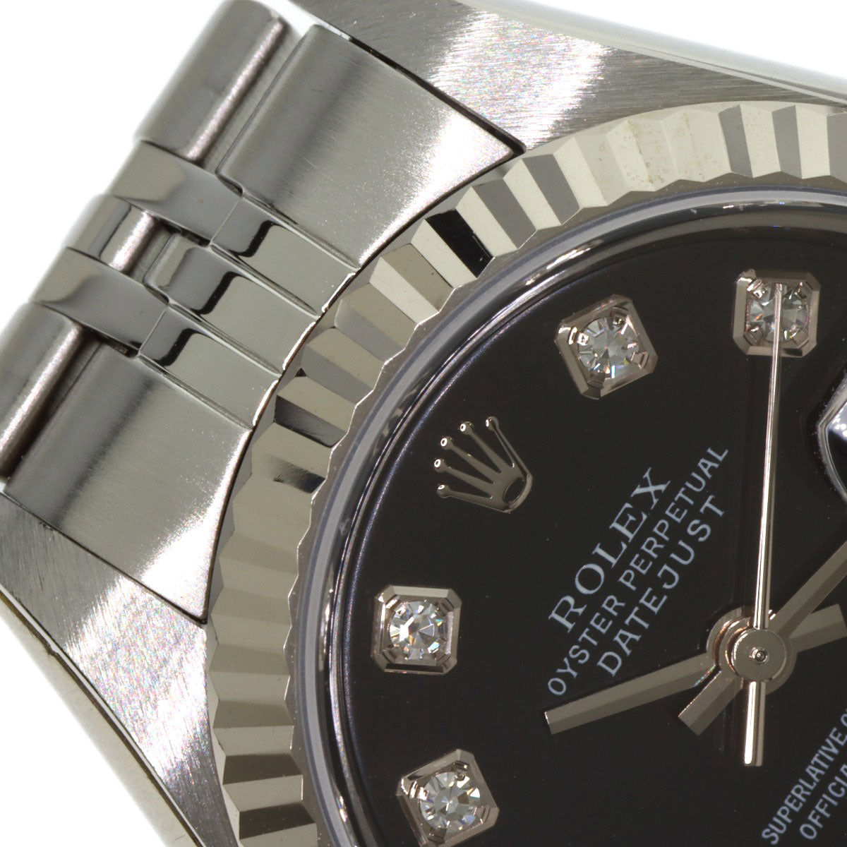 ROLEX ロレックス 79174G デイトジャスト 10P ダイヤモンド 腕時計 SS レディース 中古