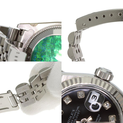ROLEX ロレックス 79174G デイトジャスト 10P ダイヤモンド 腕時計 SS レディース 中古